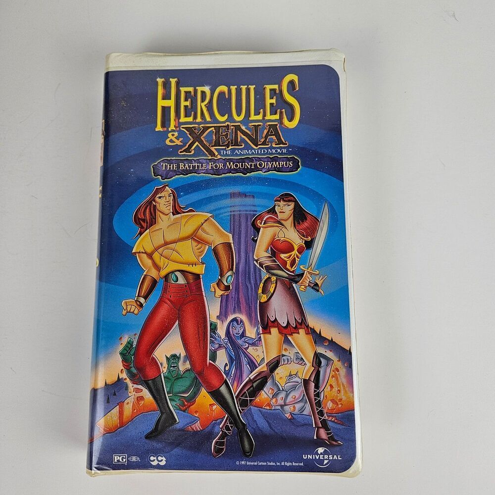 HERCULES & XENA VHS The Animated Movie The Battle for Mount Olympus 1998 Cartoon